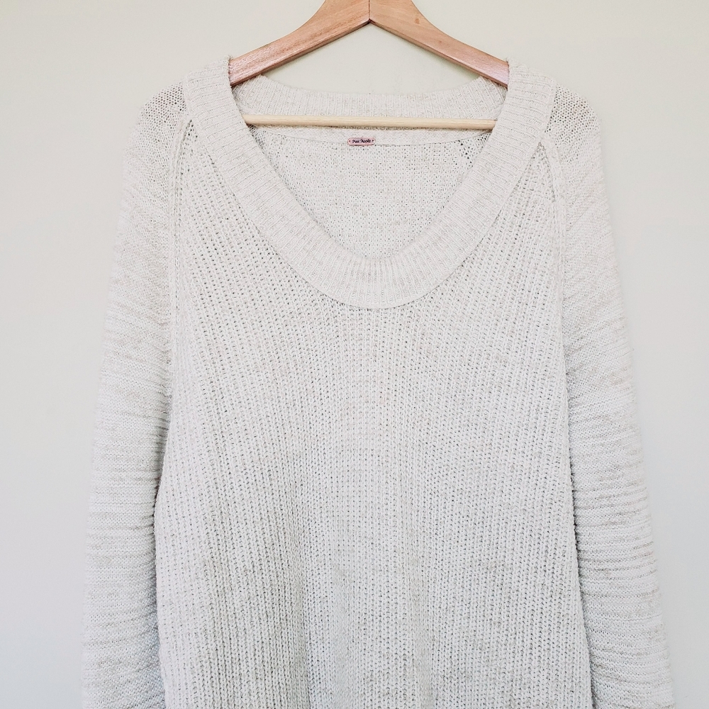 Free People Oversized Neck Sweater sz xs - Picture 7 of 7